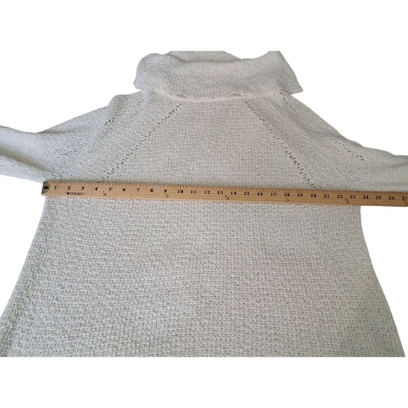 Free People By Your Side Sweater Cream Cowl Neck Oversized‎ Nubby Women's Small - Picture 8 of 9
